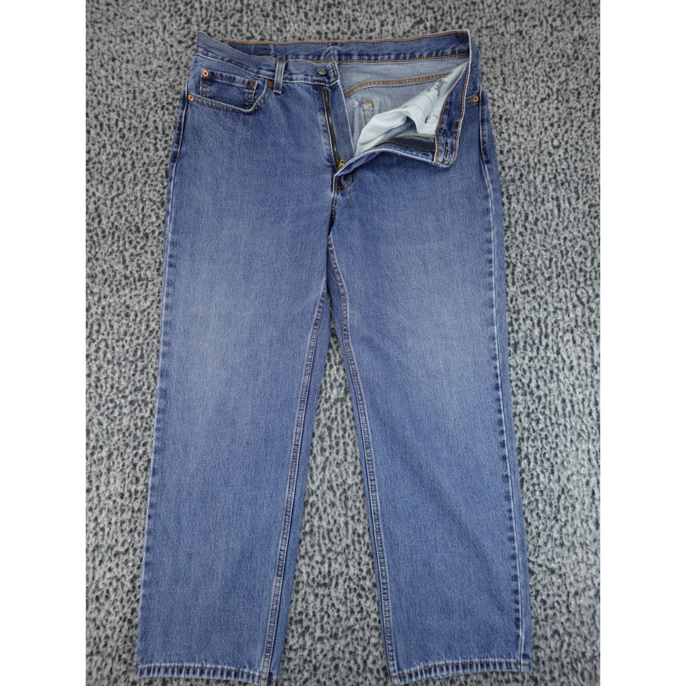 Levis 550‎ Regular Fit Blue Jeans Mens 36x32 Medium Wash Straight Leg Denim